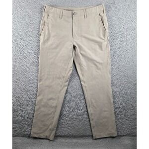 Bluffworks Envoy Lightweight Chino Pants Mens 33x30 Tan Slim Fit Travel Office